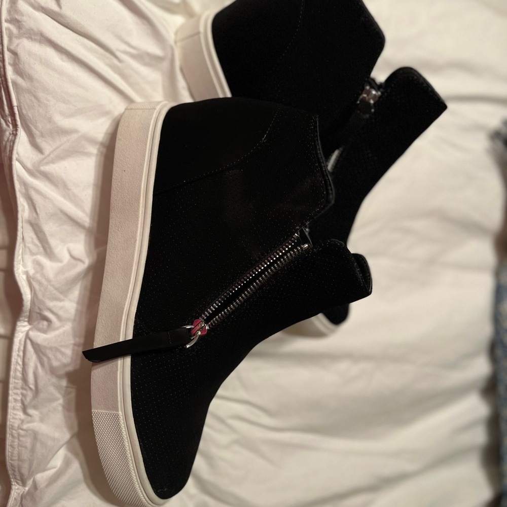 Black Wedge Sneakers Brand New